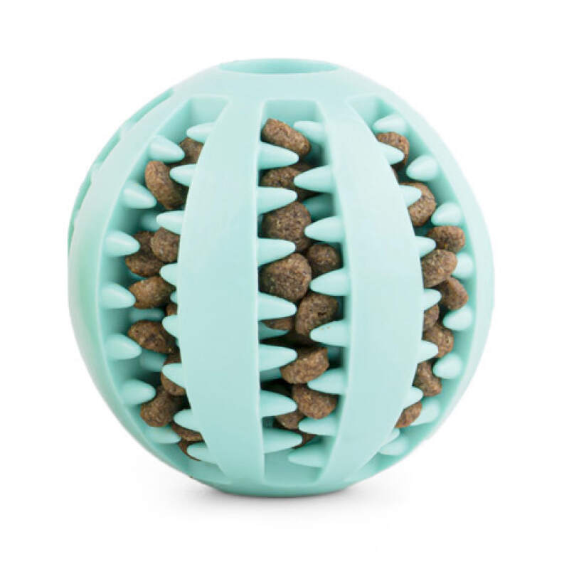 Dental Ball for Dogs with Treats Dispenser Chew Toy Blue - Image 4