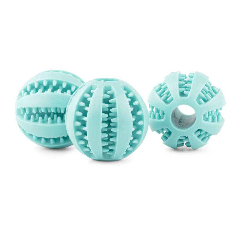Dental Ball for Dogs with Treats Dispenser Chew Toy Blue - Image 5