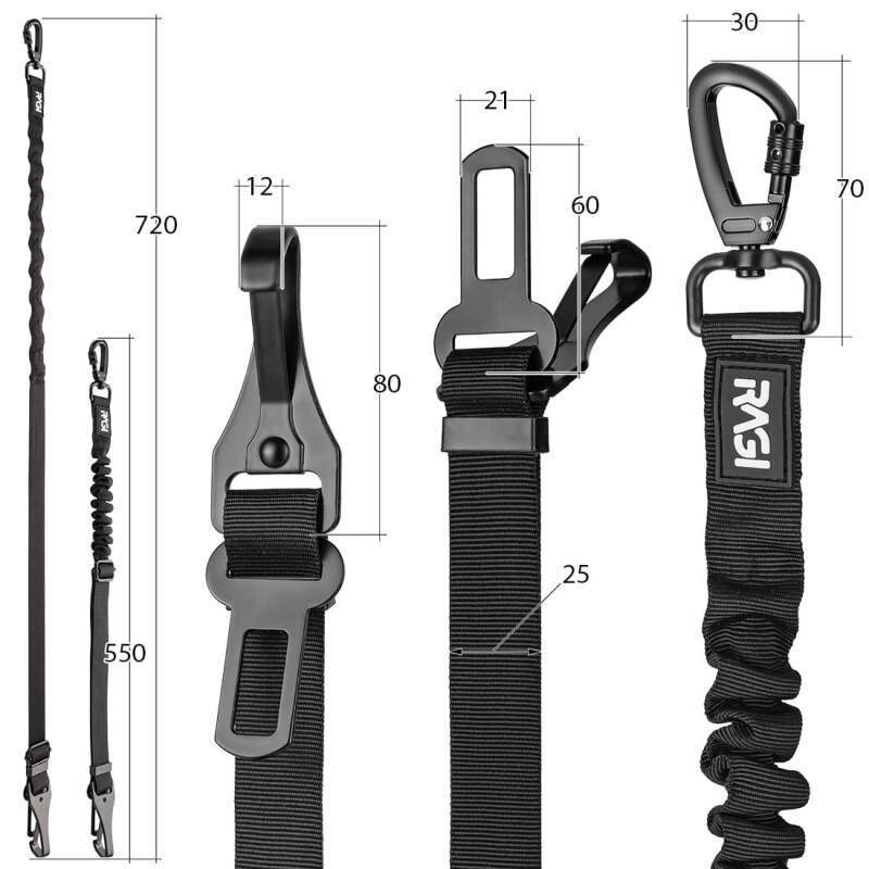 2-in-1 Dog Seat Belt with Bungee & ISOFIX - Image 5