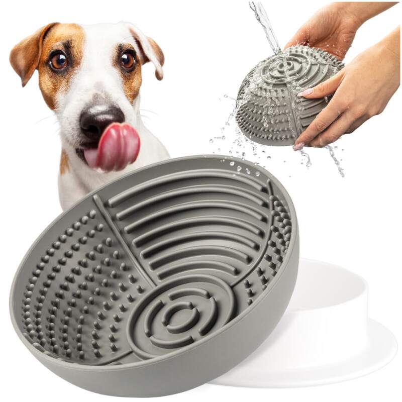 Silicone Slow Feeder Dog Bowl, 550 ml - Image 2