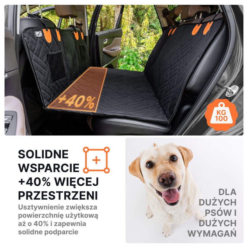 Stiffened Dog Car Seat Cover & Hammock - Image 2