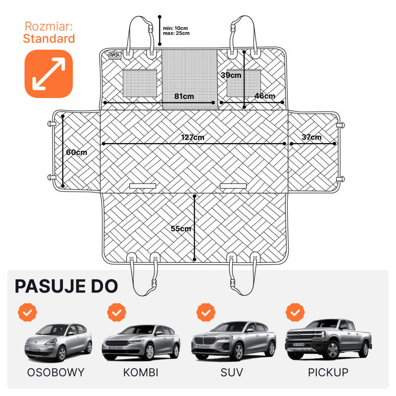 Stiffened Dog Car Seat Cover & Hammock - Image 3