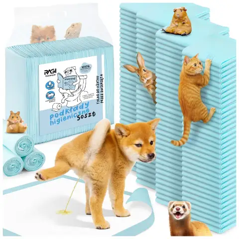 Large Absorbent Puppy Training Pads 90x60 cm (50 Pack)