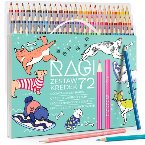 Soft Oil Pastel Pencils Set – 72 Colors in a Case