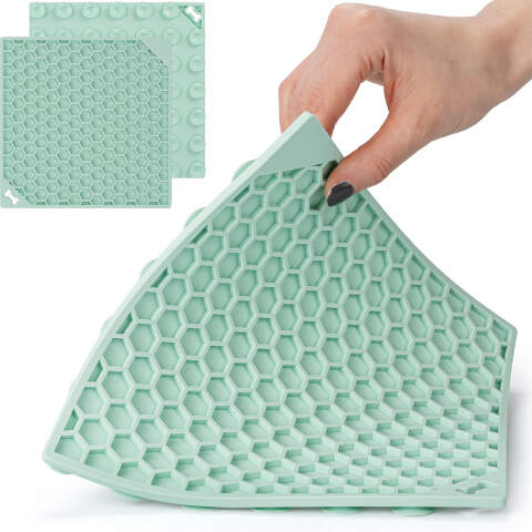 Mint Honeycomb Lick Mat for Dogs & Cats (20x20cm)