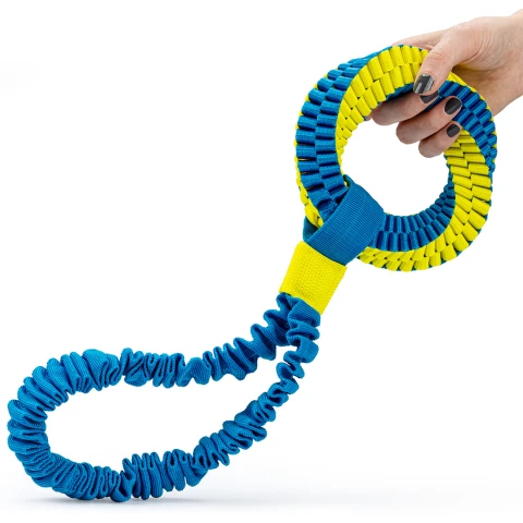 Heavy-Duty Dog Tug Toy with Bungee Shock Absorber