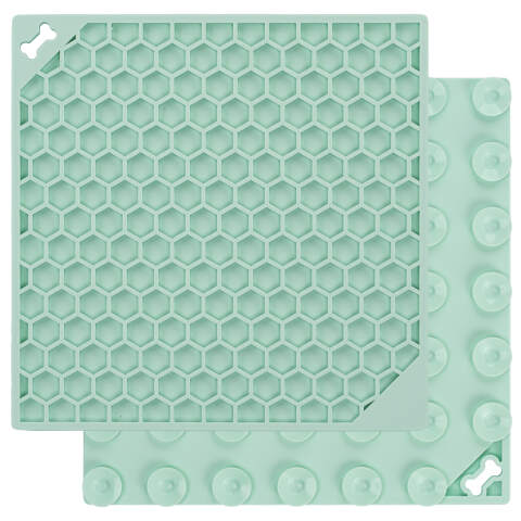 Alternative view of Mint Honeycomb Lick Mat for Dogs & Cats (20x20cm)