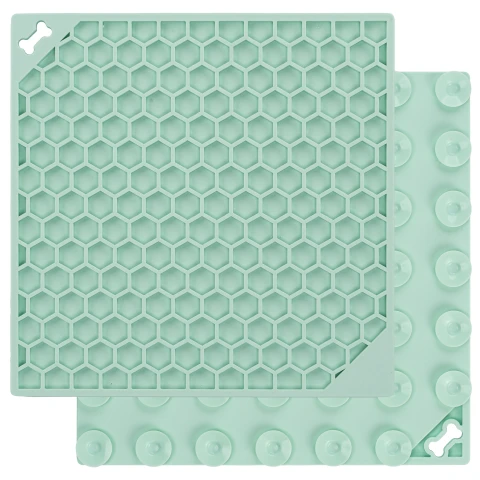 Alternative view of Mint Honeycomb Lick Mat for Dogs & Cats (20x20cm)