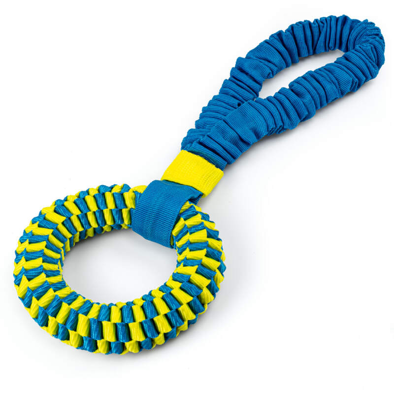 Heavy-Duty Bungee Dog Tug Toy – Ring with Handle, 43x15 cm - Image 2