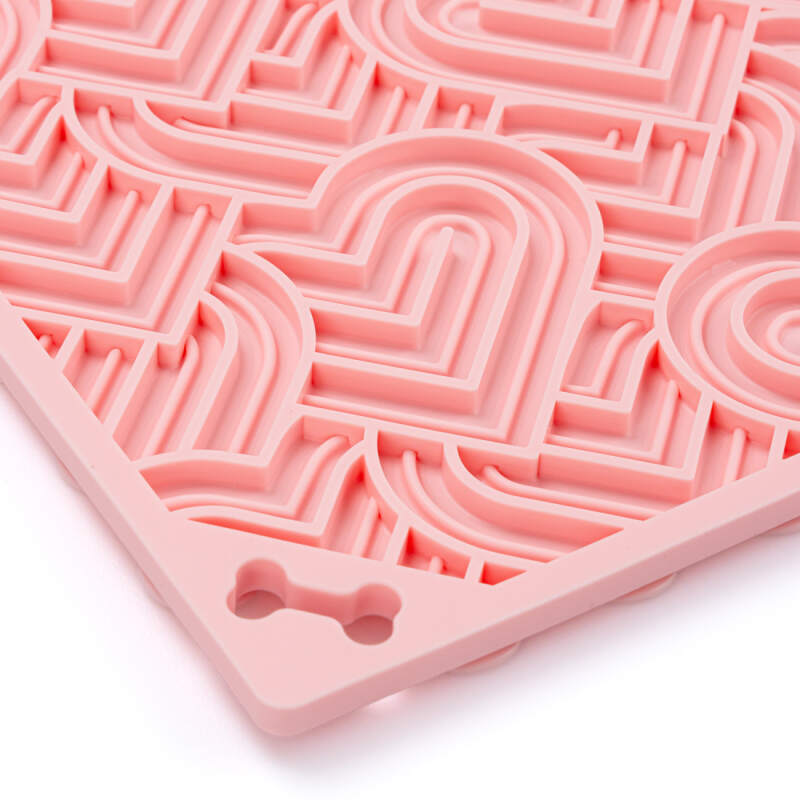 Pink Heart Lick Mat for Dogs & Cats (20x20cm) - Image 6