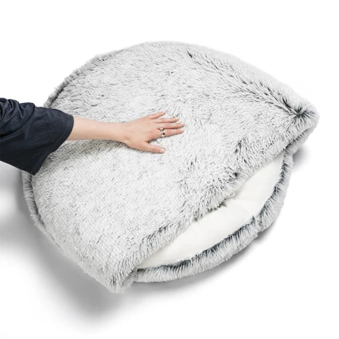 Alternative view of Shaggy Cave Dog Bed 80 cm (2-in-1 Burrow)