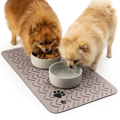 Alternative view of Waterproof Non-Slip Dog Bowl Mat, 30 x 50 cm