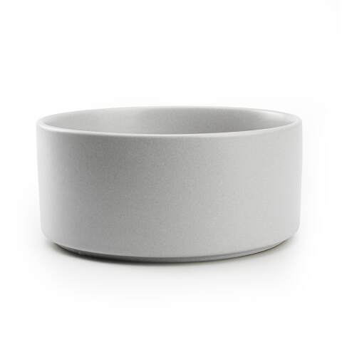 Alternative view of Large Ceramic Dog Bowl 850 ml in Gray