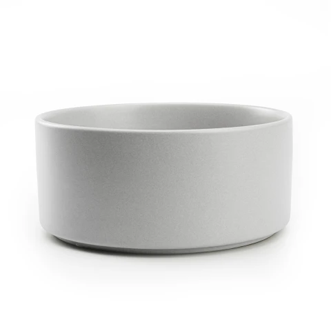 Alternative view of Large Ceramic Dog Bowl 850 ml in Gray