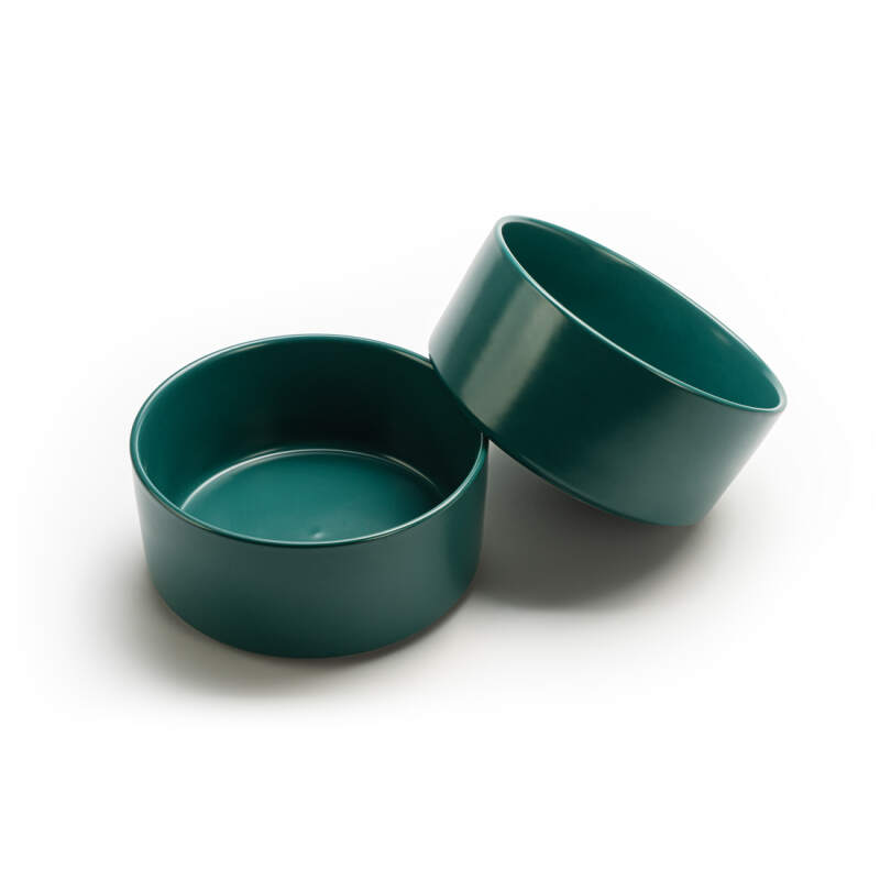 Large Ceramic Dog Bowl 850 ml in Green - Image 2