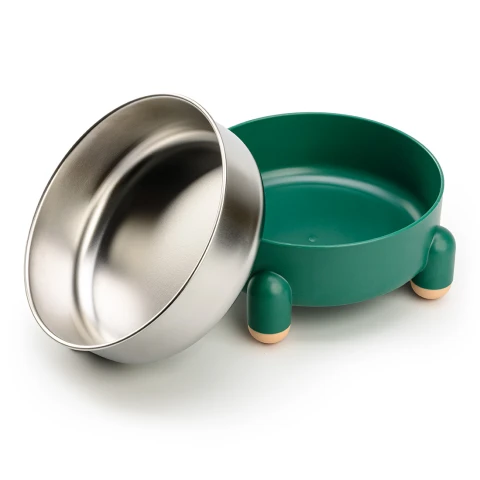Alternative view of Non-Slip 2-in-1 Dog Bowl 700 ml in Green