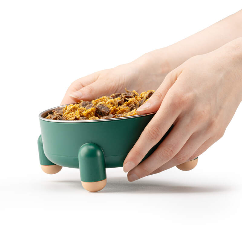 Non-Slip 2-in-1 Dog Bowl 700 ml in Green - Image 7