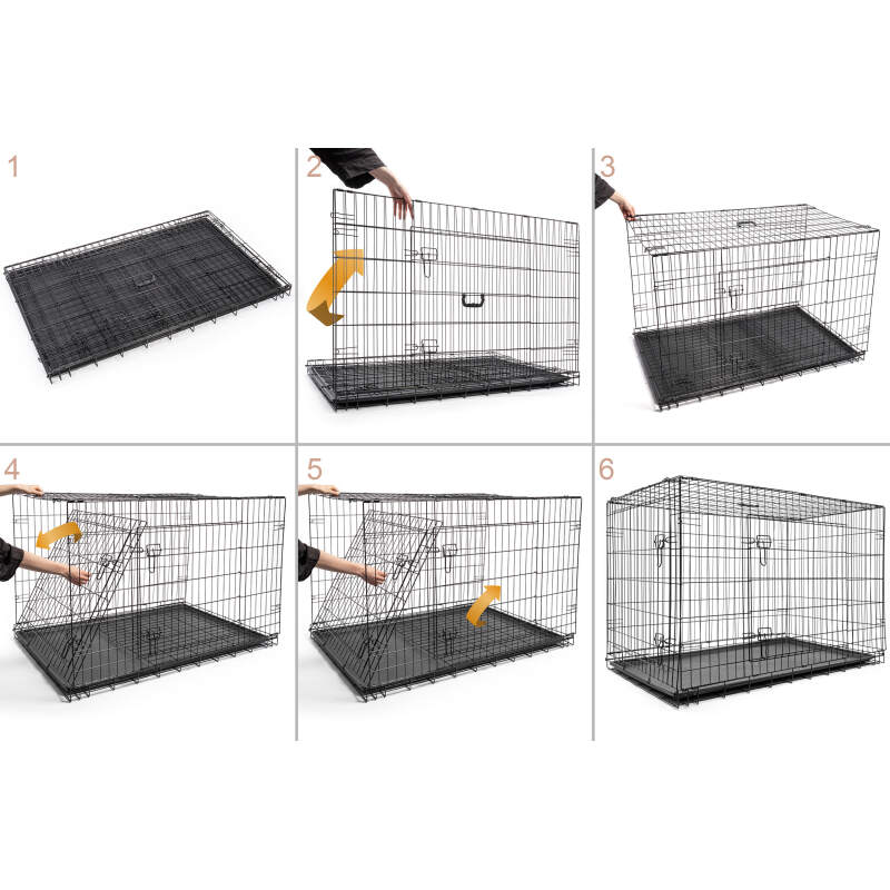 XXL Folding Metal Dog Crate 120x75x81 cm - Image 8
