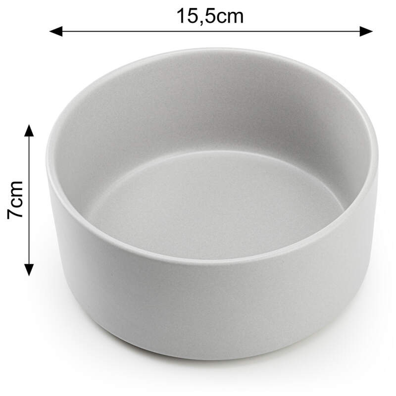 Large Ceramic Dog Bowl 850 ml in Gray - Image 9