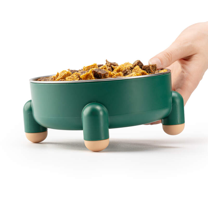 Non-Slip 2-in-1 Dog Bowl 700 ml in Green - Image 9