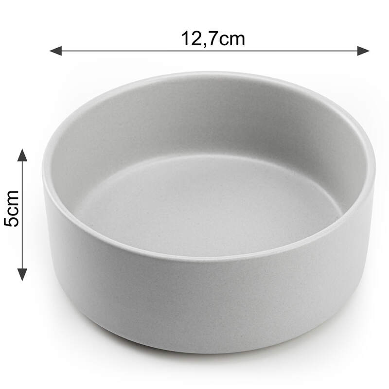 Small Ceramic Dog Bowl 400 ml in Gray - Image 10