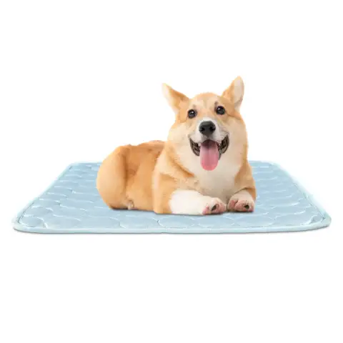 Gesteppte Kühlmatte für Hunde ohne Gel, Blau