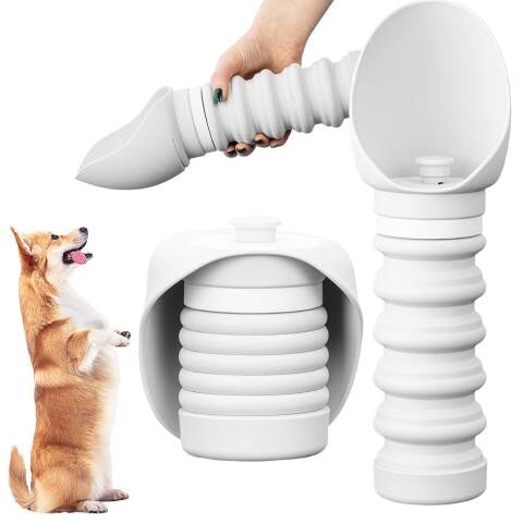 Faltbare Silikon-Trinkflasche für Hunde, 550 ml
