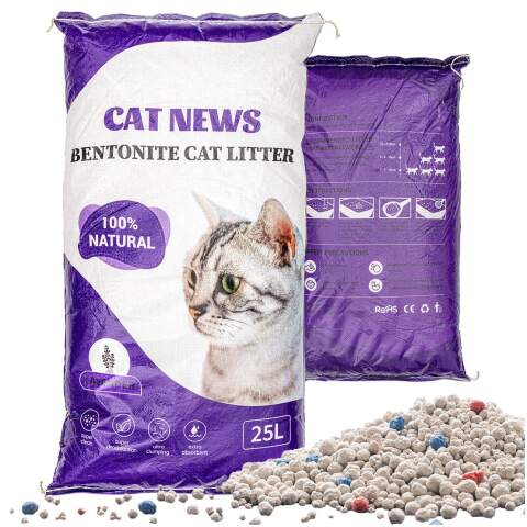 Klumpende Bentonit-Katzenstreu mit Lavendelduft, 25 L