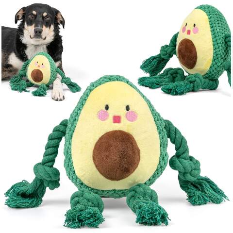 RAGI Plüsch-Avocado mit Quietscher für Hunde