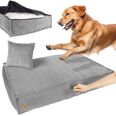 Light Grey Dog Bed Mattress – Pet Bed in Multiple Sizes