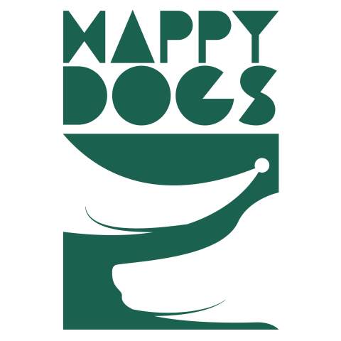 Happy Dogs A3-Poster – minimalistische Hunde-Wandkunst zum Ausdrucken