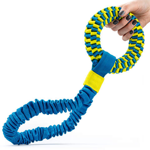 Robustes Zerrspielzeug für Hunde – Ring mit Ruckdämpfer, 43x15 cm