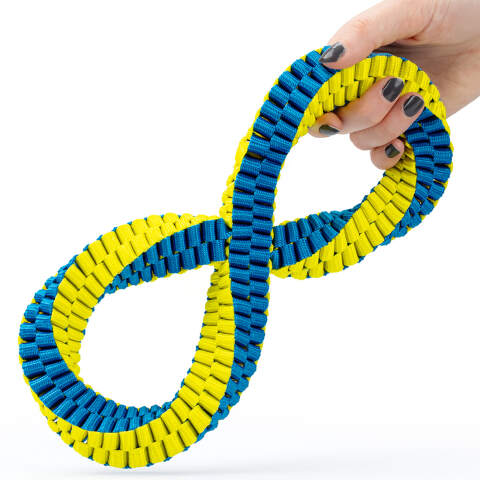 Zerrspielzeug Hund in Achter-Form – gewebtes Nylonband, 25x11 cm