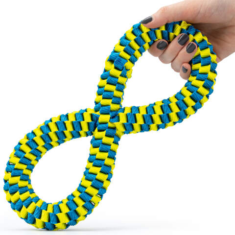 Robustes Zerrspielzeug Hund in Achter-Form – Nylonband, 25x11 cm