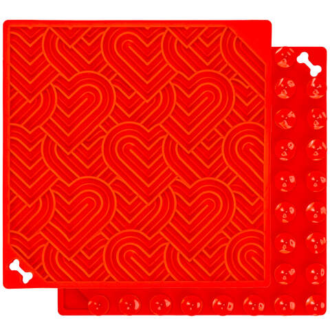 Alternative view of Herz-Schleckmatte aus Silikon für Hund & Katze (20x20 cm)