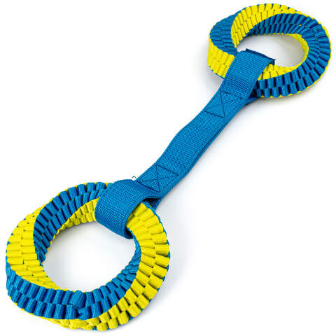 Alternative view of Robustes Zerrspielzeug für große Hunde – zwei Ringe mit Band